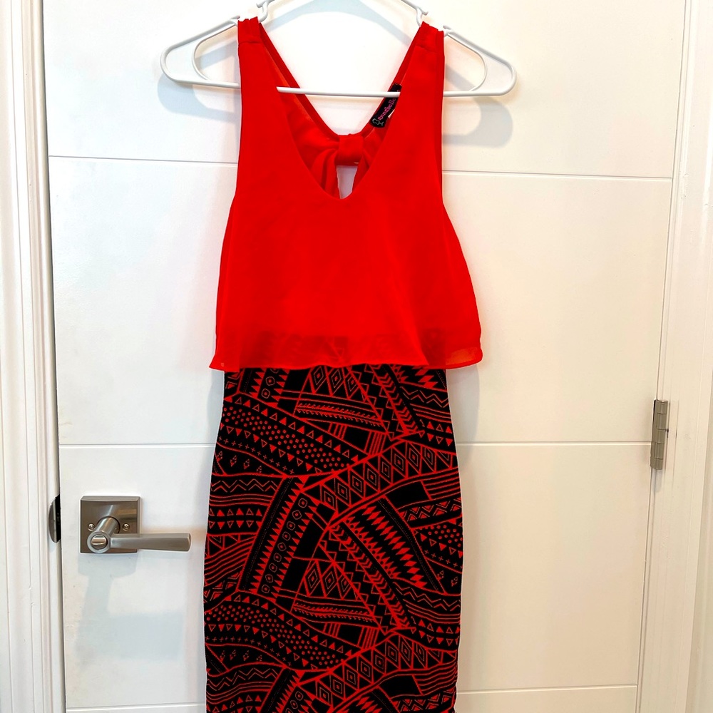 Black and Red Dress